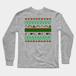 Pixel Perfect Christmas: Festive Pattern Joy Long Sleeve T-Shirt